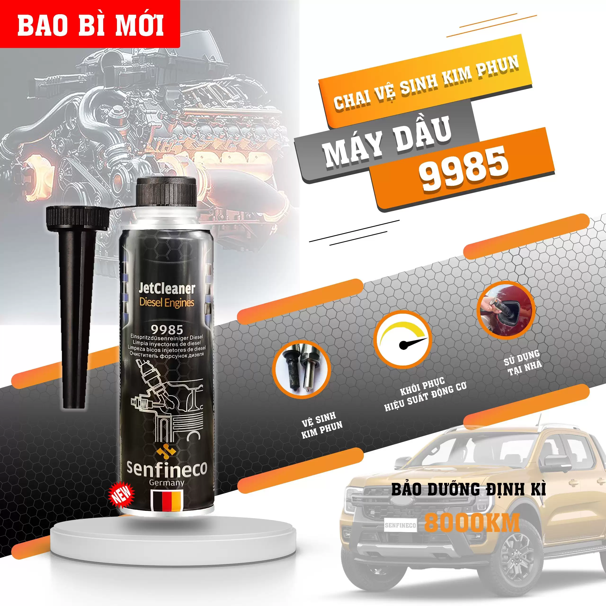 Senfineco 9985 - Phụ gia làm sạch kim phun dầu Diesel - Ảnh minh họa 4