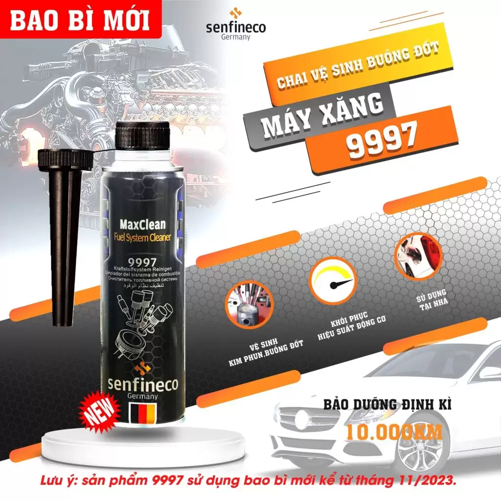 Senfineco 9997 - Fuel System Cleaner - Vệ Sinh Kim Phun, Buồng Đốt xe Xăng - Ảnh minh họa 2