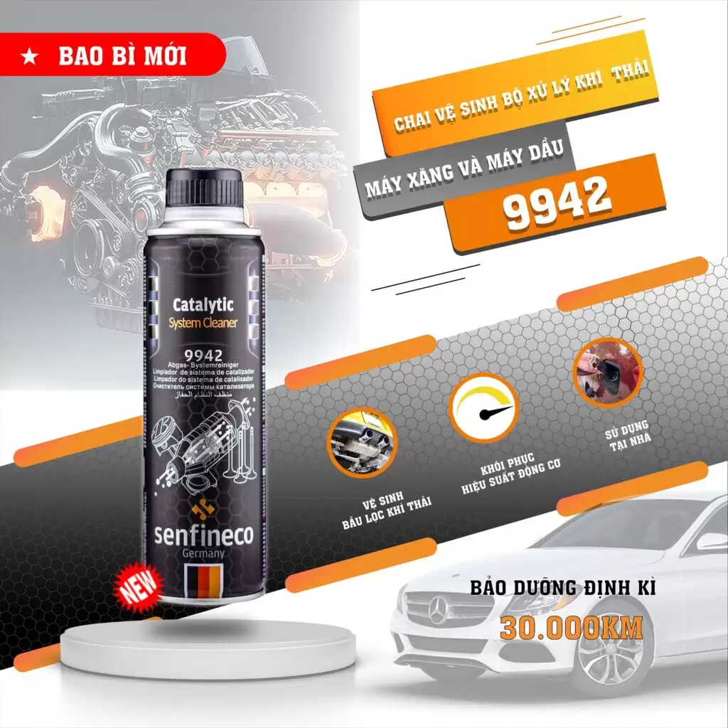 Senfineco 9942 - Dung dịch vệ sinh hệ thống khí thải - Catalytic System Cleaner 300ml - Ảnh minh họa 4