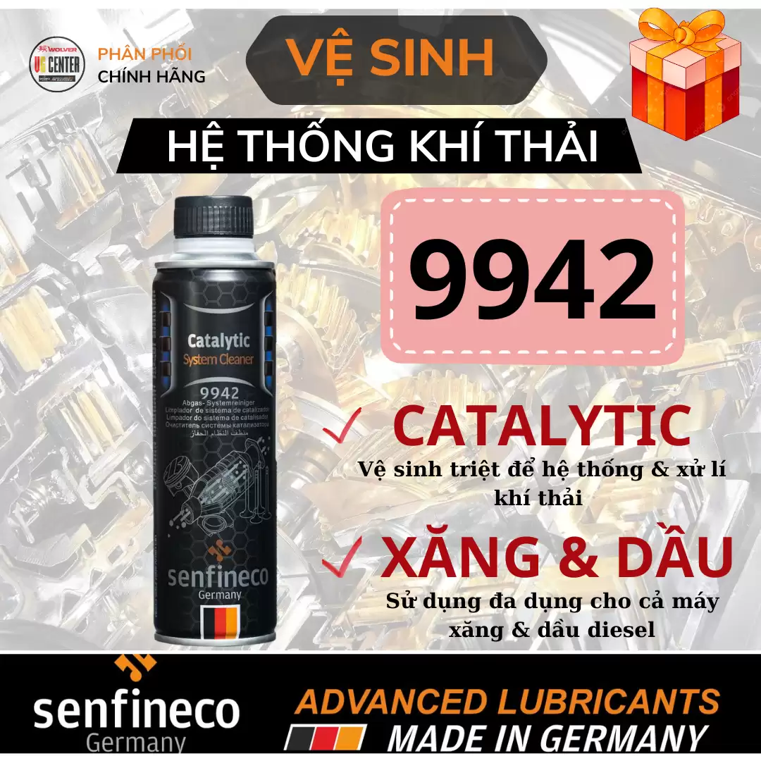 Senfineco 9942 - Dung dịch vệ sinh hệ thống khí thải - Catalytic System Cleaner 300ml