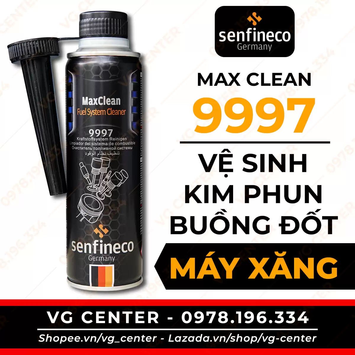 Senfineco 9997 - Fuel System Cleaner - Vệ Sinh Kim Phun, Buồng Đốt xe Xăng