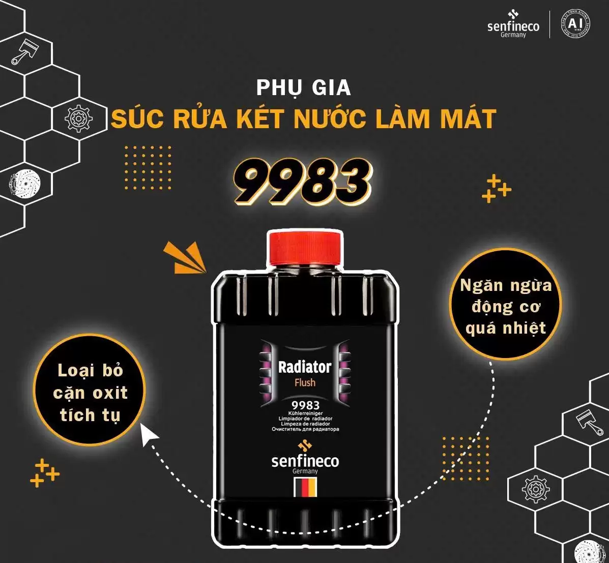Senfineco 9983 - Radiator Flush: Súc Rửa Két Nước Làm Mát - Ảnh minh họa 2