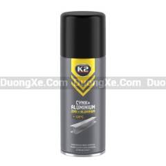 K2 ZINK + ALUMINUM - Xịt Mạ Kẽm Chống Rỉ Sét Xe Oto